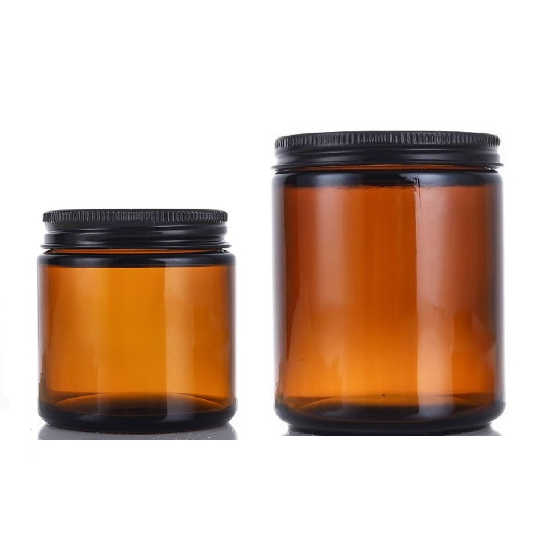 100g 200g Amber Glass Candle Jar