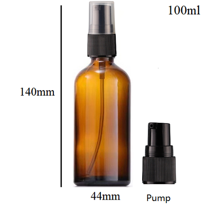 5ml-100ml Glass Round Bottle With Plastic Pump