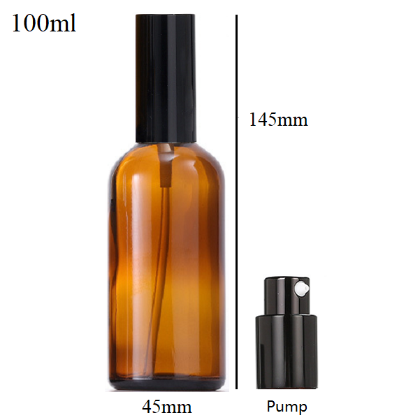 5ml-100ml Glass Round Bottle With Aluminum Pump