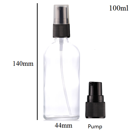 5ml-100ml Glass Round Bottle With Plastic Pump