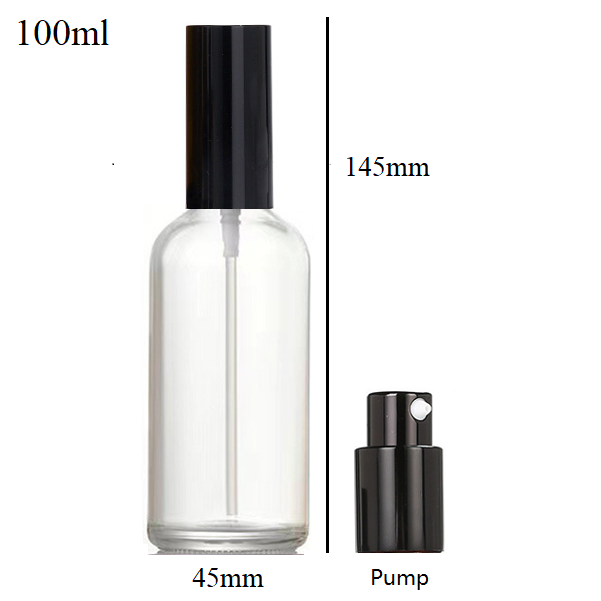 5ml-100ml Glass Round Bottle With Aluminum Pump