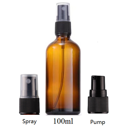 100ml Glass Round Bottle With Sprayer