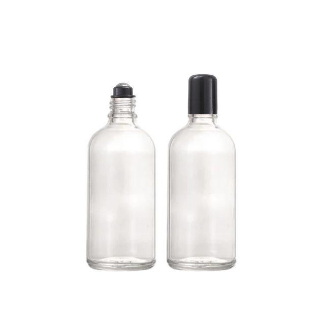 100ml Glass Round Roll On Bottle