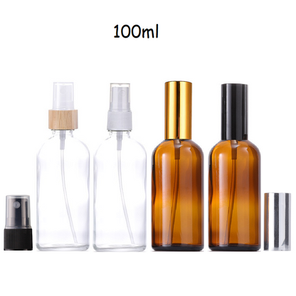 100ml Glass Round Bottle With Sprayer