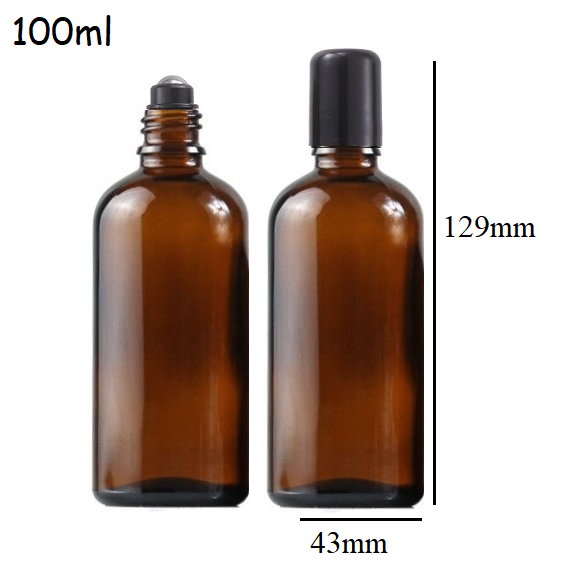 5ml-100ml Glass Round Roll On Bottle