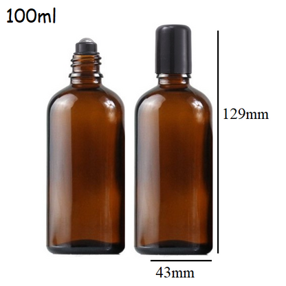 5ml-100ml Glass Round Roll On Bottle