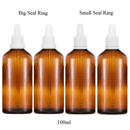 100ml Glass Round Bottle With Seal Ring Dropper