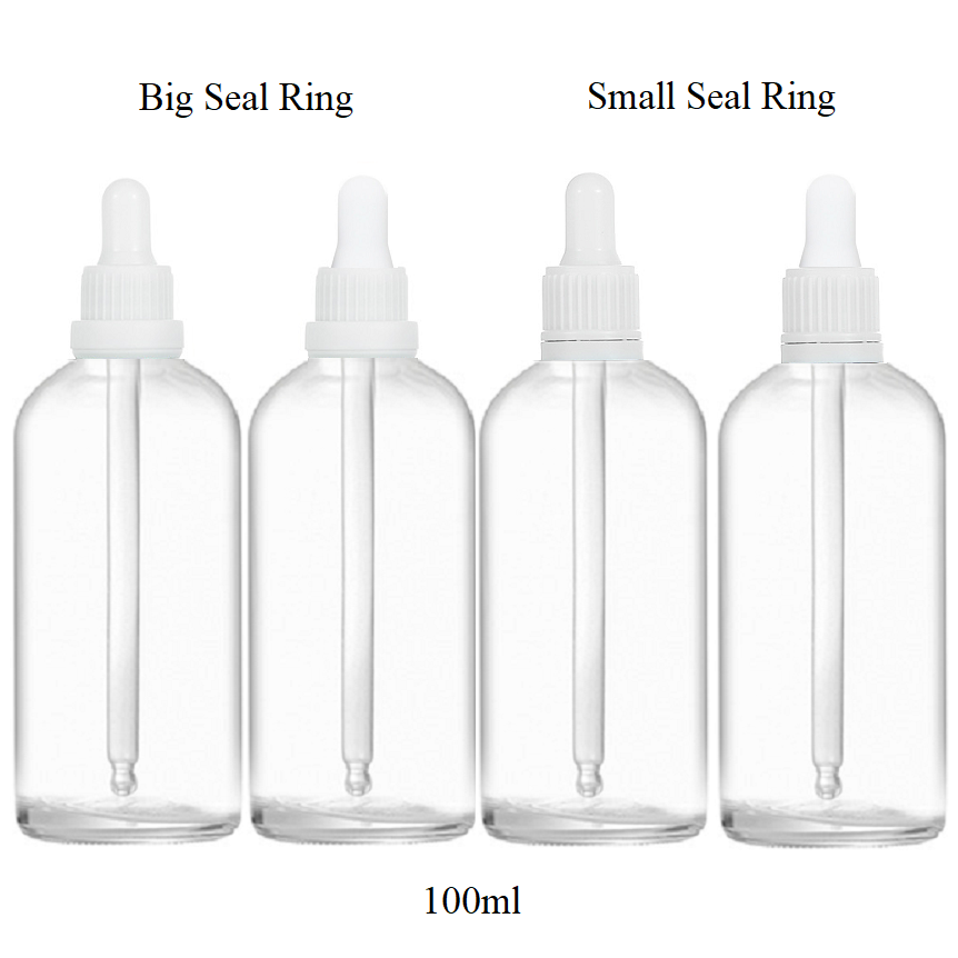 100ml Glass Round Bottle With Seal Ring Dropper