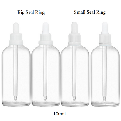 100ml Glass Round Bottle With Seal Ring Dropper