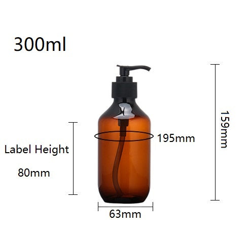 300ml 500ml PET Bottle With Black Pump