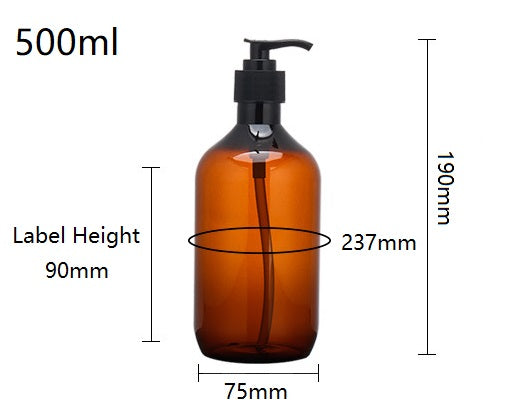 300ml 500ml PET Bottle With Black Pump