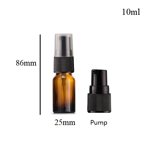 5ml-100ml Glass Round Bottle With Plastic Pump