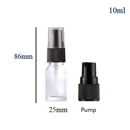 5ml-100ml Glass Round Bottle With Plastic Pump