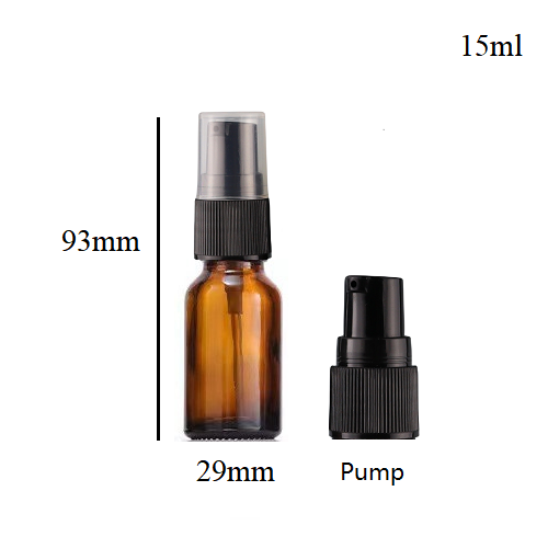 5ml-100ml Glass Round Bottle With Plastic Pump