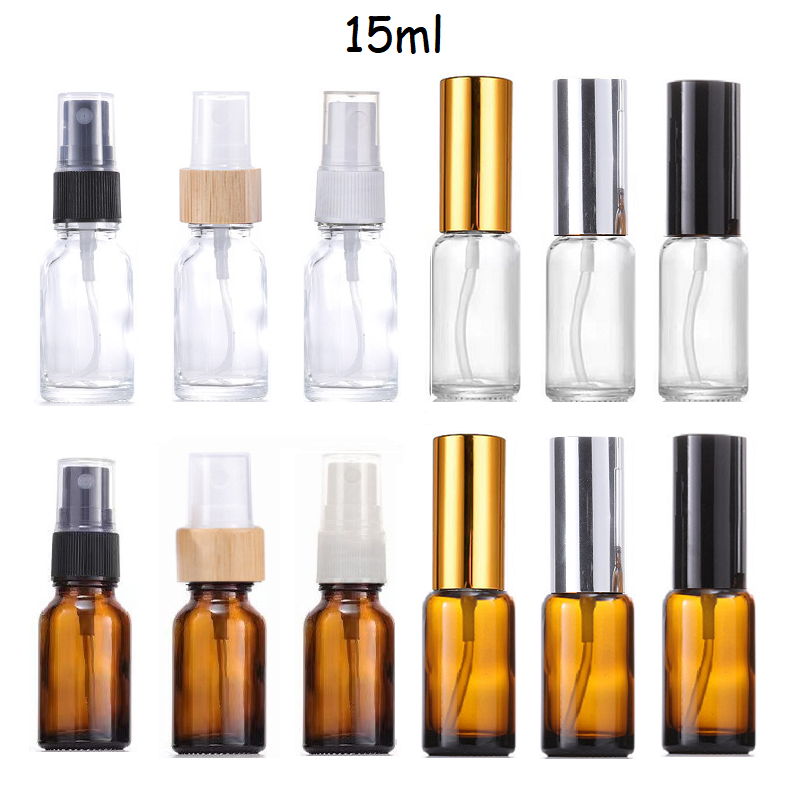 15ml Glass Round Bottle With Sprayer