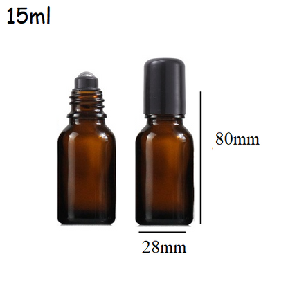 15ml Glass Round Roll On Bottle