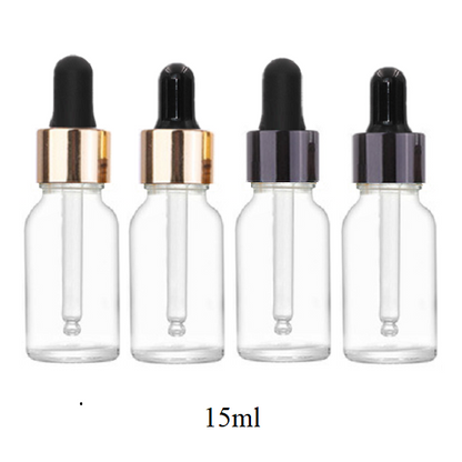 15ml Glass Round Bottle With Aluminum Ring Dropper