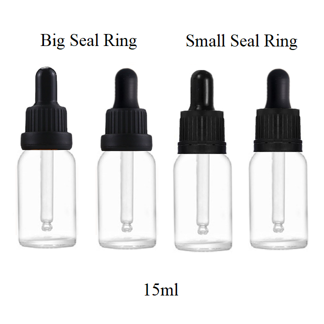 15ml Glass Round Bottle With Seal Ring Dropper