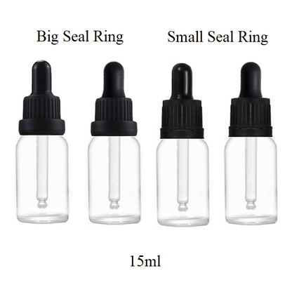 5ml-100ml Glass Round Bottle With Seal Ring Dropper