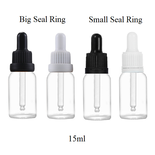 15ml Glass Round Bottle With Seal Ring Dropper