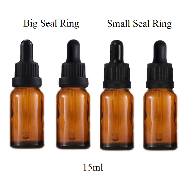 15ml Glass Round Bottle With Seal Ring Dropper