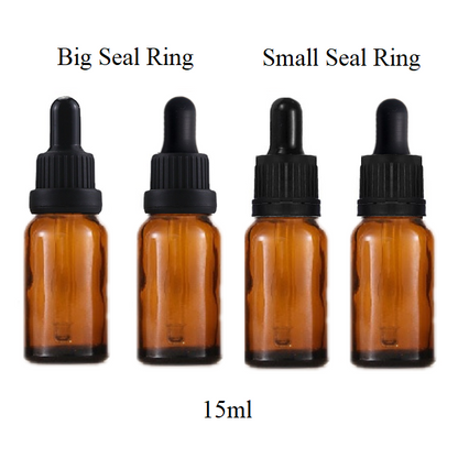 15ml Glass Round Bottle With Seal Ring Dropper