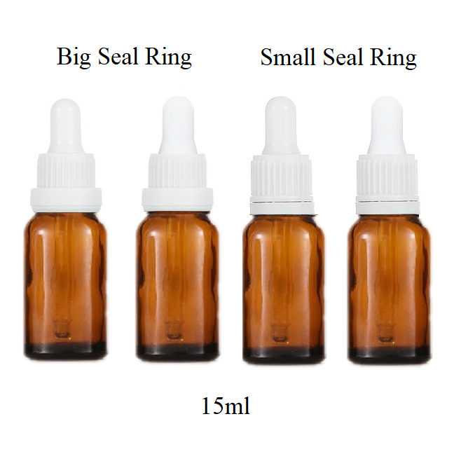 15ml Glass Round Bottle With Seal Ring Dropper