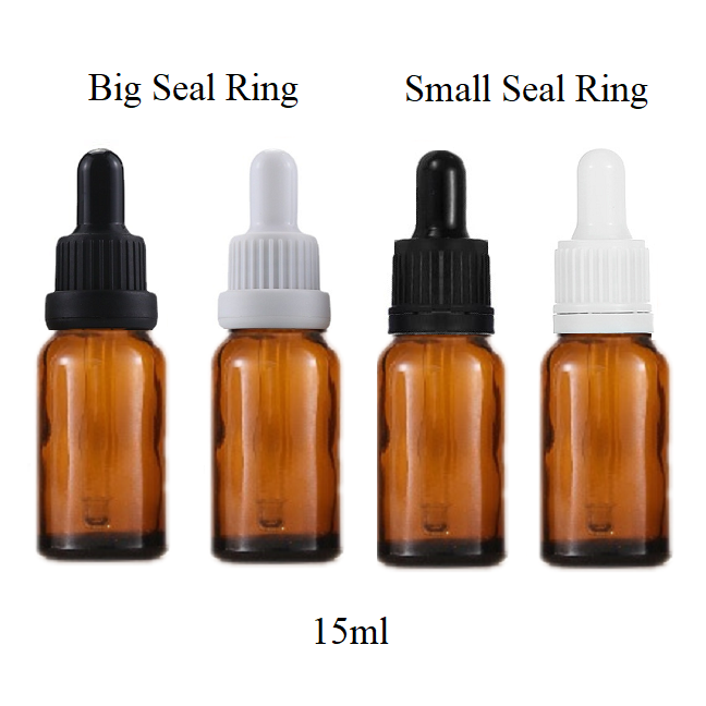 15ml Glass Round Bottle With Seal Ring Dropper