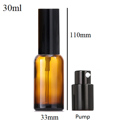 5ml-100ml Glass Round Bottle With Aluminum Pump