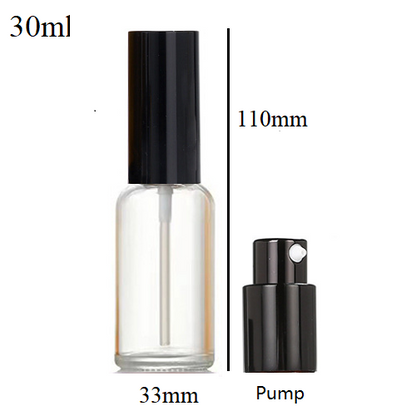 5ml-100ml Glass Round Bottle With Aluminum Pump