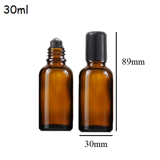 30ml Glass Round Roll On Bottle