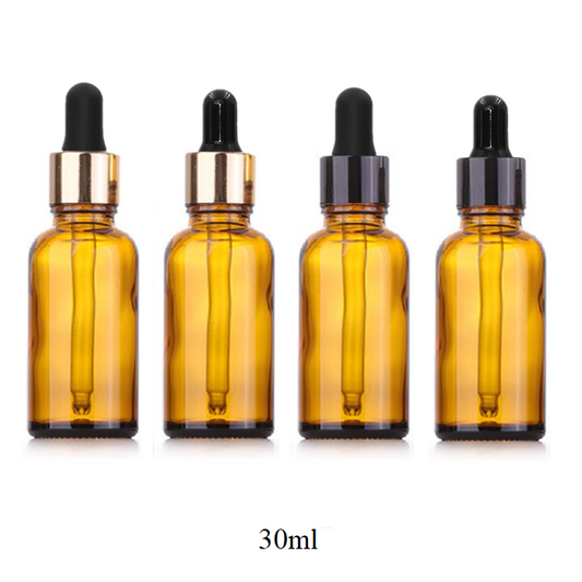 30ml Glass Round Bottle With Aluminum Ring Dropper