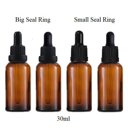 30ml Glass Round Bottle With Seal Ring Dropper