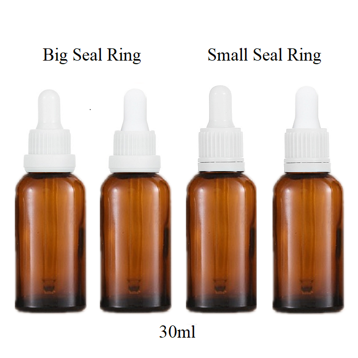 30ml Glass Round Bottle With Seal Ring Dropper