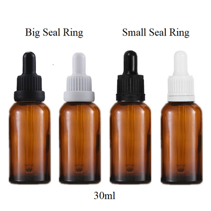 30ml Glass Round Bottle With Seal Ring Dropper