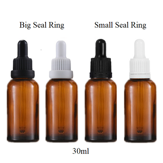 30ml Glass Round Bottle With Seal Ring Dropper