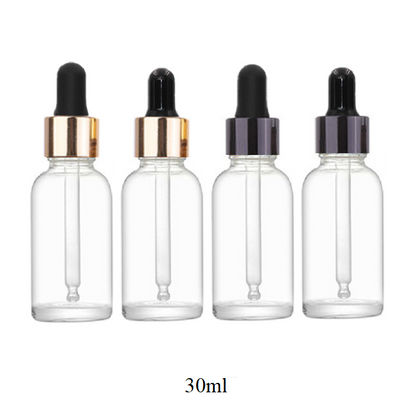 30ml Glass Round Bottle With Aluminum Ring Dropper