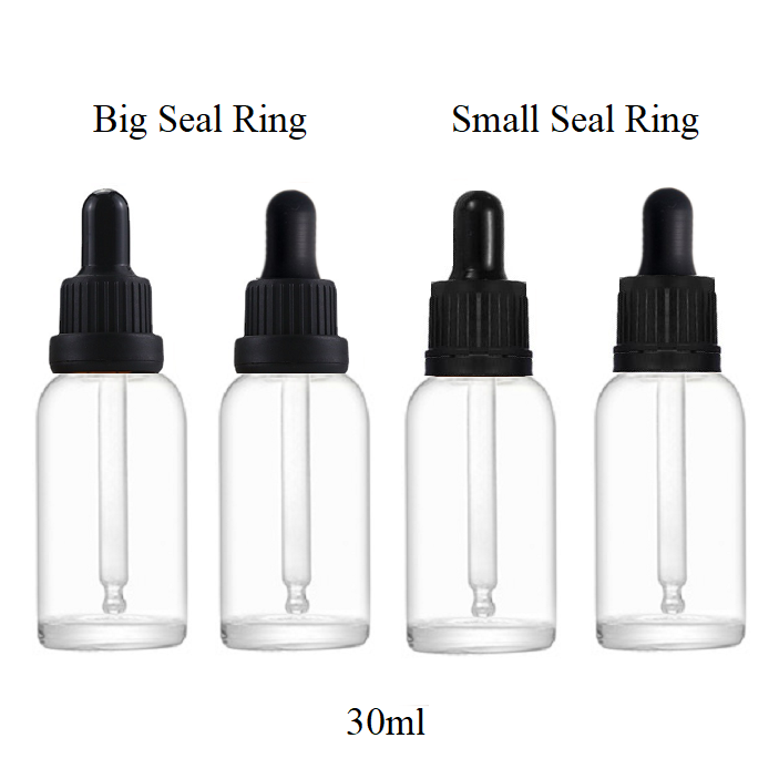 30ml Glass Round Bottle With Seal Ring Dropper