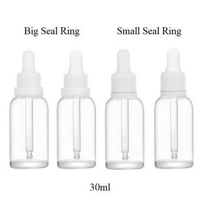 30ml Glass Round Bottle With Seal Ring Dropper