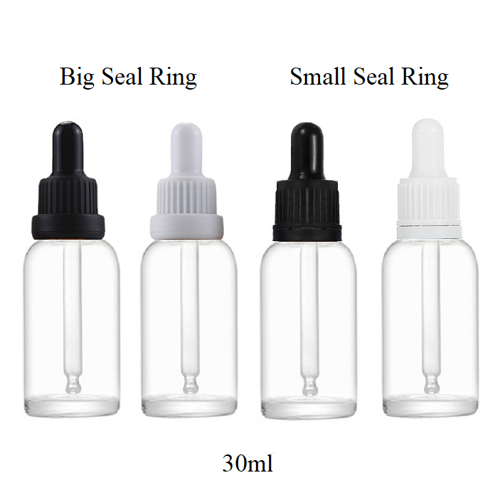 30ml Glass Round Bottle With Seal Ring Dropper