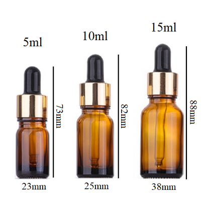 5ml Glass Round Bottle With Aluminum Ring Dropper