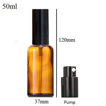 5ml-100ml Glass Round Bottle With Aluminum Pump