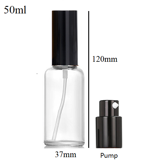 5ml-100ml Glass Round Bottle With Aluminum Pump