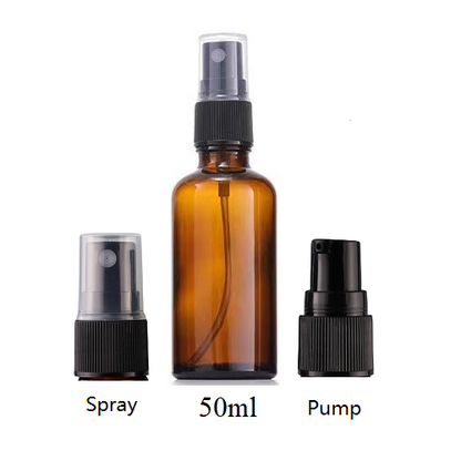 50ml Glass Round Bottle With Sprayer