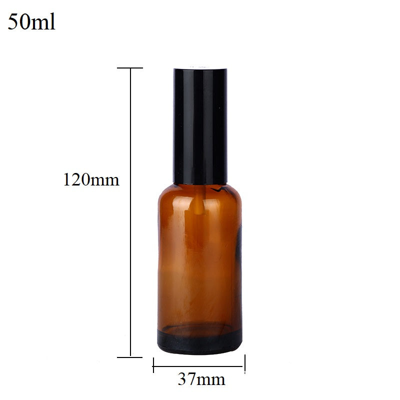 5ml-100ml Glass Round Bottle With Aluminum Sprayer / Pump