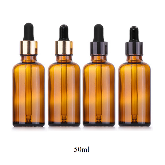 50ml Glass Round Bottle With Aluminum Ring Dropper