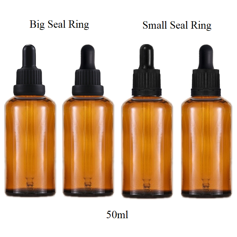 5ml-100ml Glass Round Bottle With Seal Ring Dropper