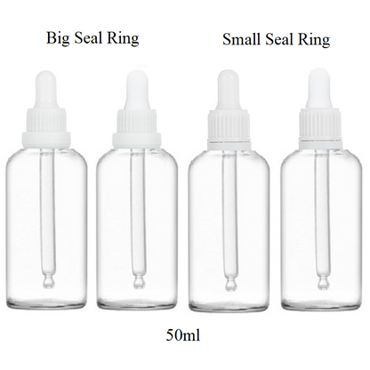 50ml Glass Round Bottle With Seal Ring Dropper