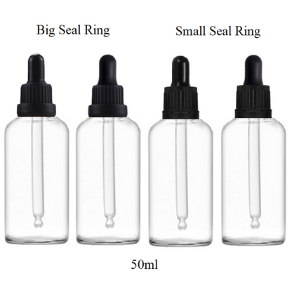 5ml-100ml Glass Round Bottle With Seal Ring Dropper