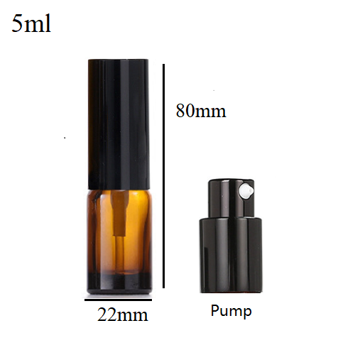 5ml-100ml Glass Round Bottle With Aluminum Pump